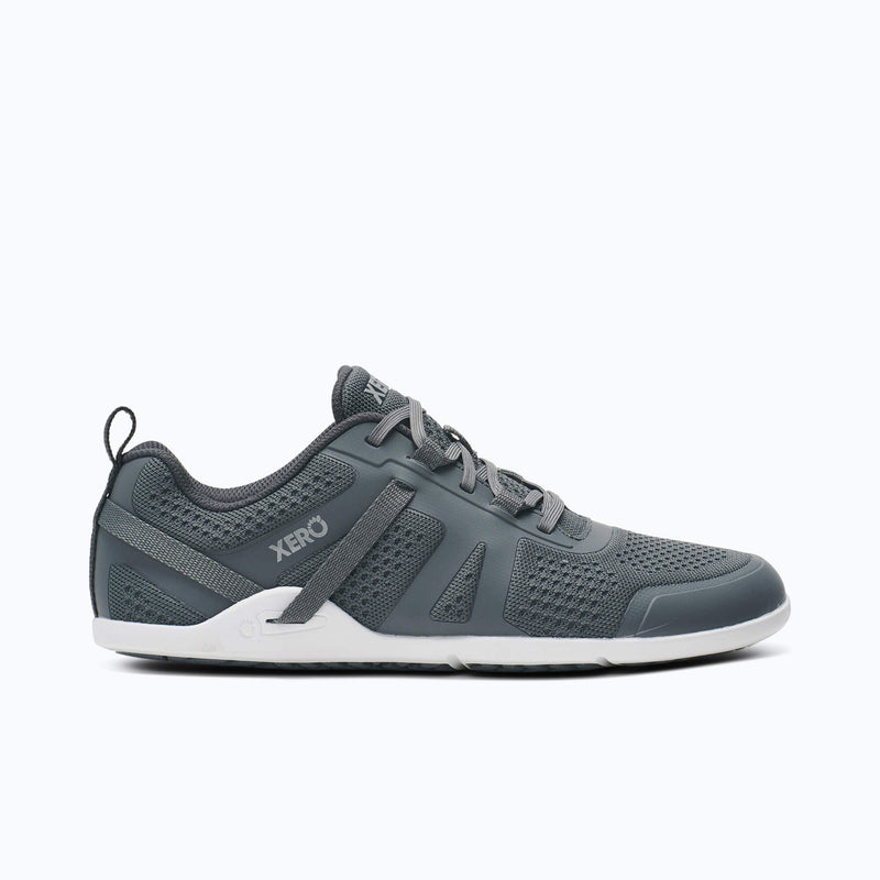 Xero Shoes Prio Neo Men Sneaker at Steel Gray with Toe Facing Right