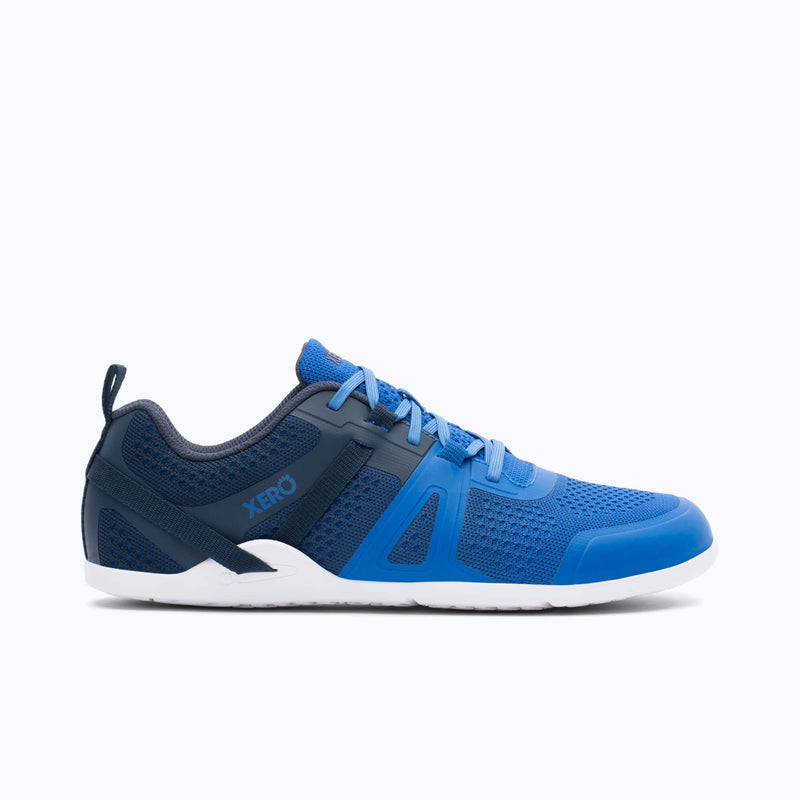 Xero Shoes Prio Neo Men Sneaker at Dark Blue and Blue with Toe Facing Right