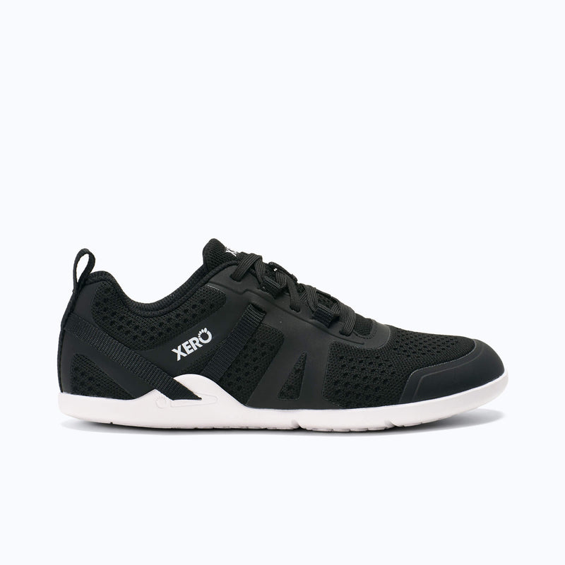 Xero Shoes Prio Neo Men Sneaker at Black and White with Toe Facing Right