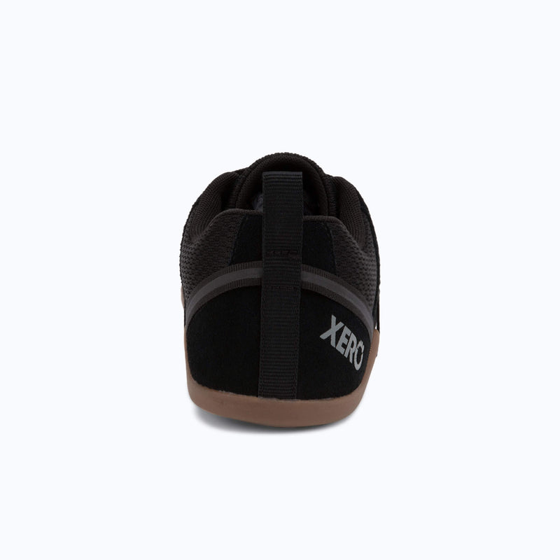 Xero Shoes Prio Suede - Men Shoe in Black with Toe Facing Back