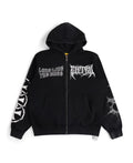 Front View of the RAGE BLK HOODY by GFTD LA