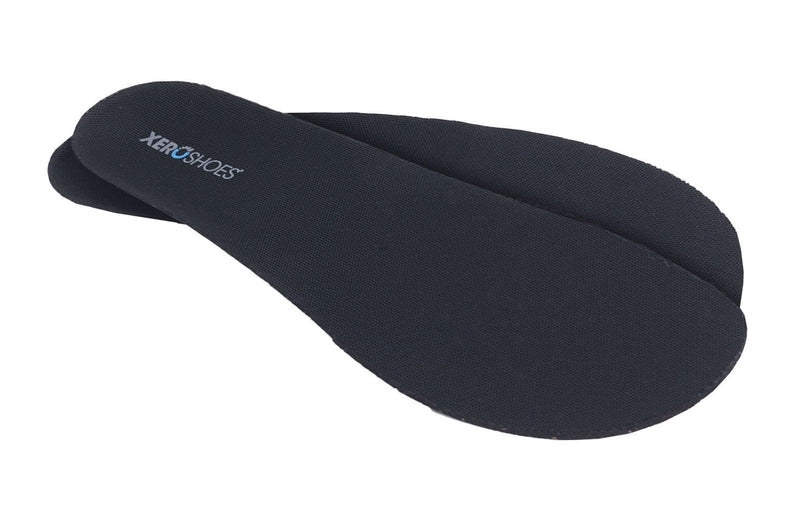 Xero Shoes Replacement Insoles Big Kids in Black With Toe Facing Bottom Right