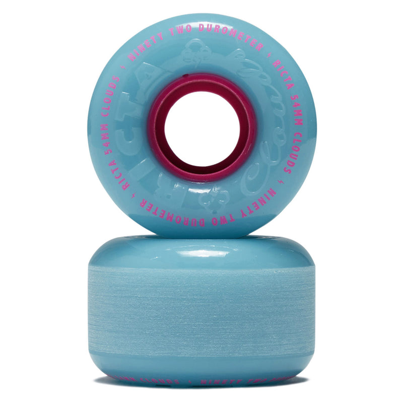 Ricta Clouds 92a Skateboard Wheels - Blue/Pink - 54mm