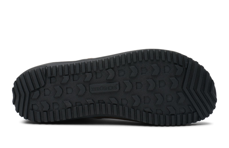 Xero Shoes Ridgeway Chelsea Lined Men Shoe in Brown Showcasing Black Outsole with Toe Facing Right