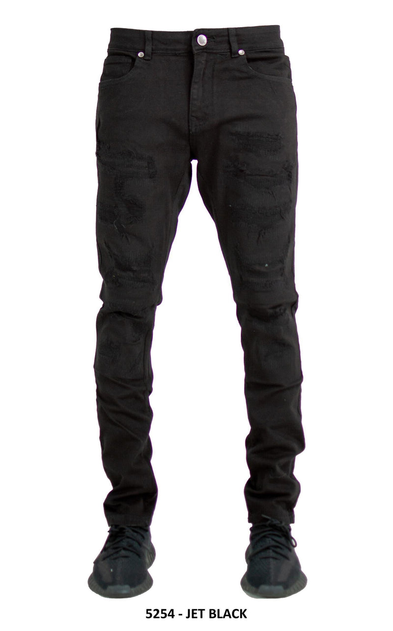 RIP & REPAIR EMB DENIM