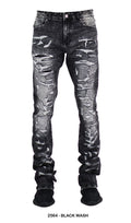 Rip & Repair Stacked Denim BLACK WASH