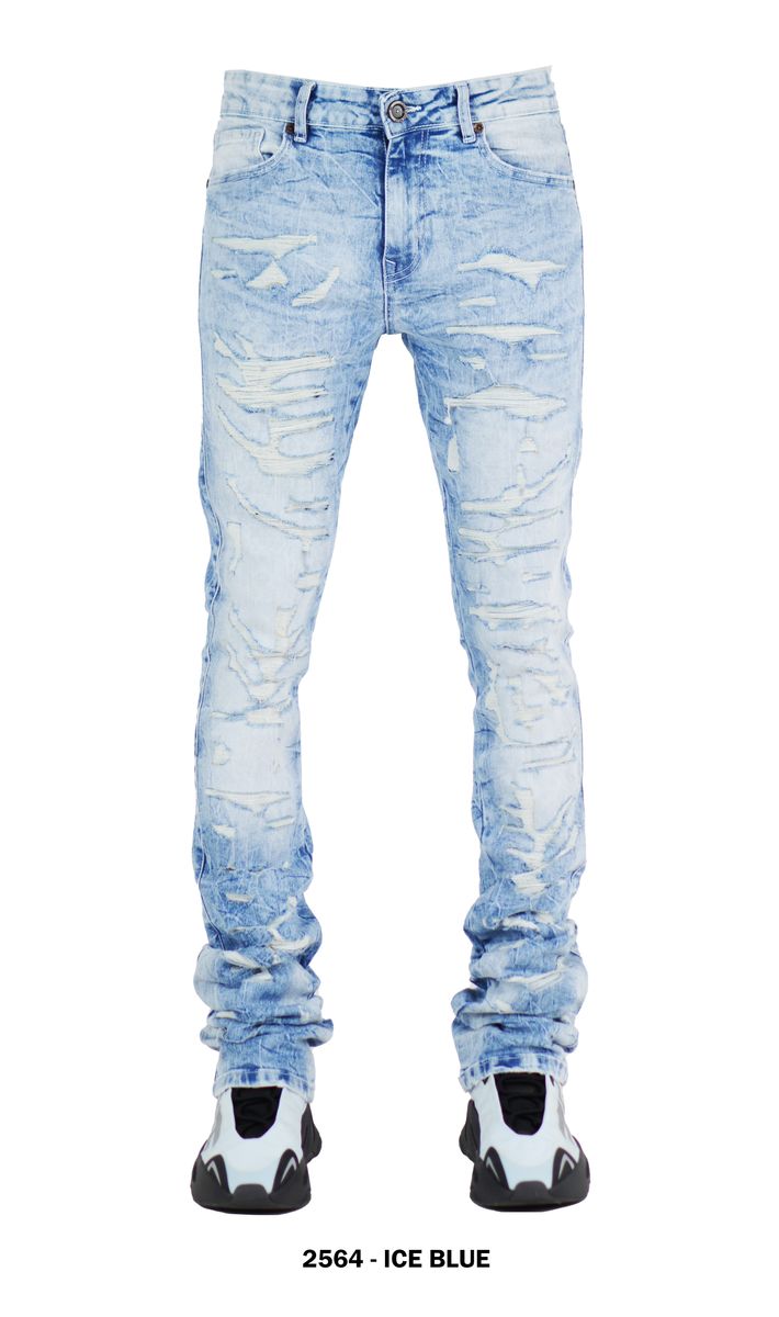 Rip & Repair Stacked Denim ICE BLUE