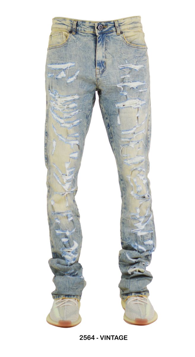 Rip & Repair Stacked Denim VINTAGE