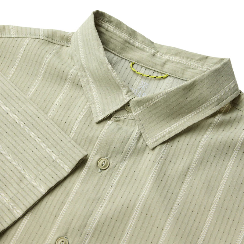 Roark Bless Up Shirt - Sage Stripe