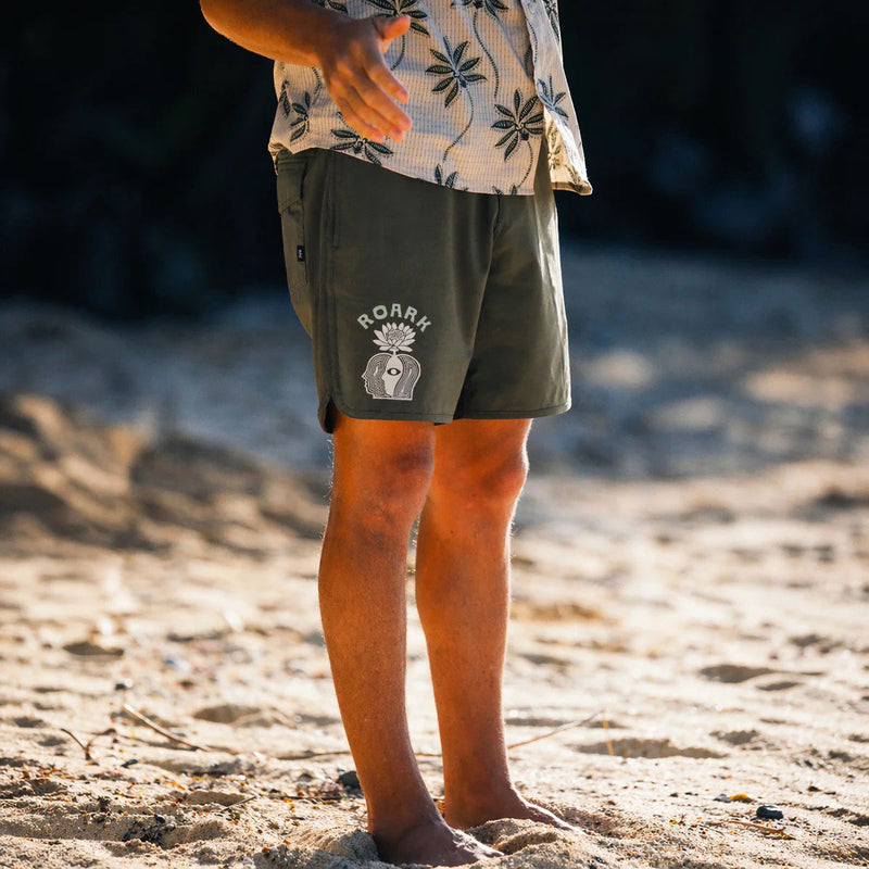 Roark Chiller Scallop Boardshorts - Military