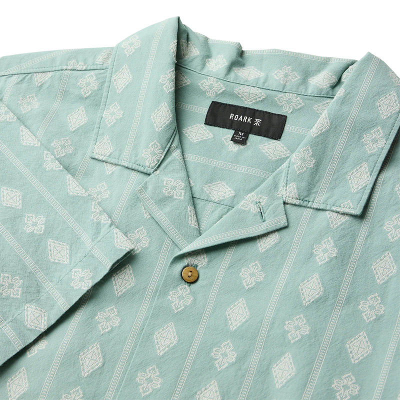 Roark Gonzo Woven Shirt - Hazy Blue Jacquard