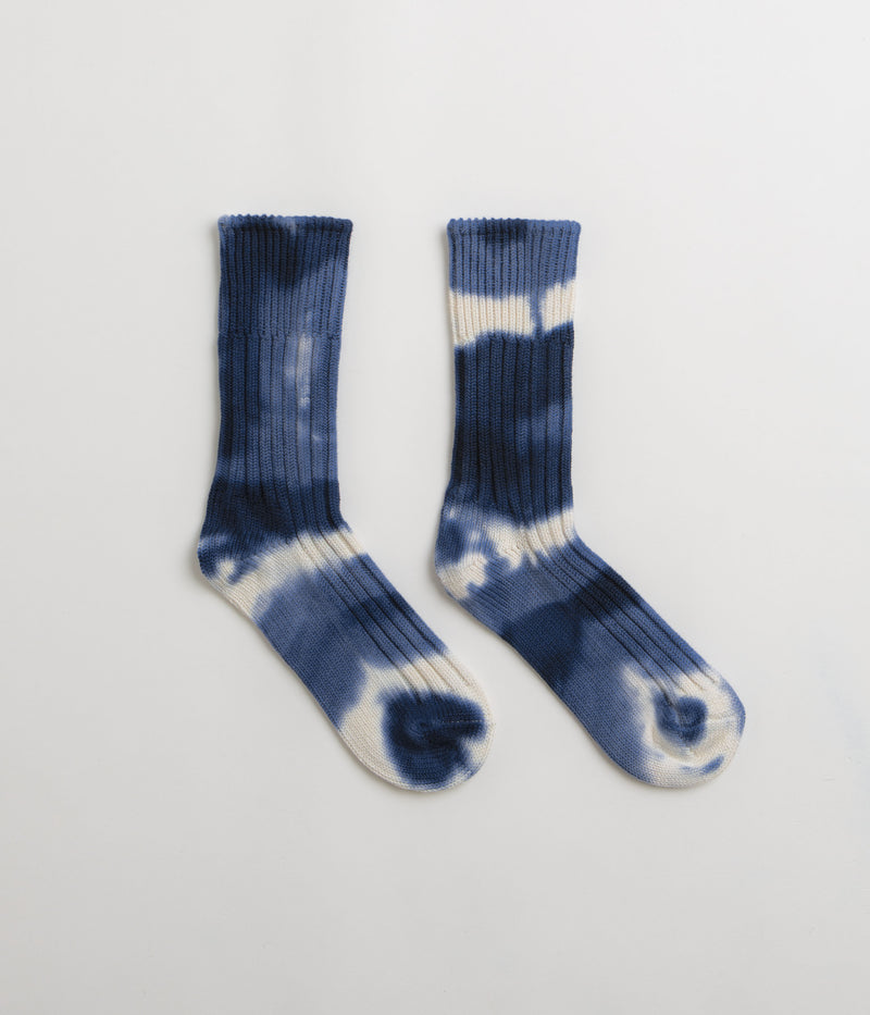 RoToTo Chunky Ribbed Socks in Navy and Blue
