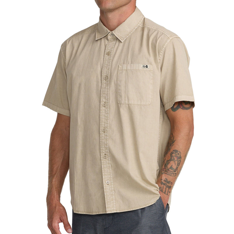 RVCA ANP Short Sleeve Shirt - Light Khaki
