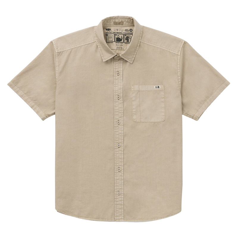 RVCA ANP Short Sleeve Shirt - Light Khaki