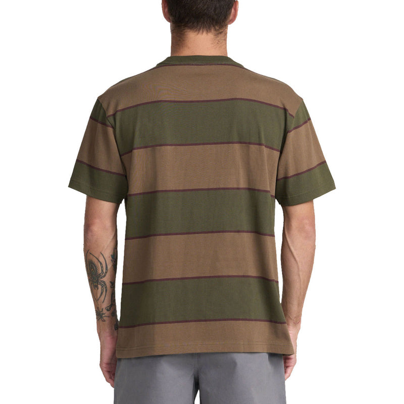 RVCA Dayshift Stripe Pocket T-Shirt - Fatigue
