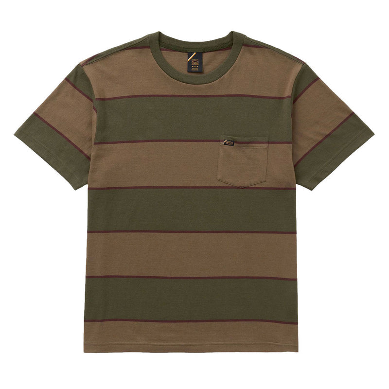 RVCA Dayshift Stripe Pocket T-Shirt - Fatigue