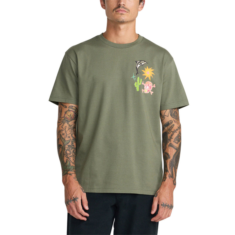 RVCA High On Life T-Shirt - Olive