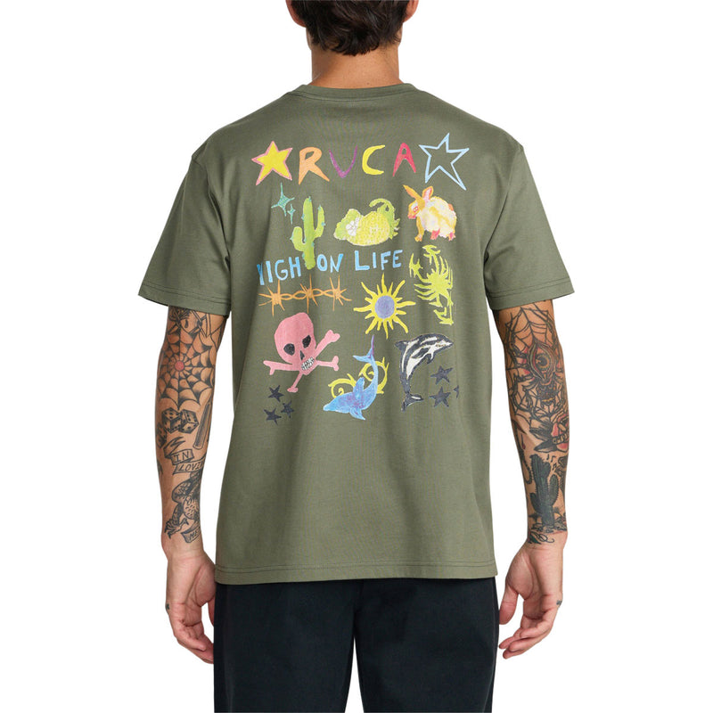 RVCA High On Life T-Shirt - Olive