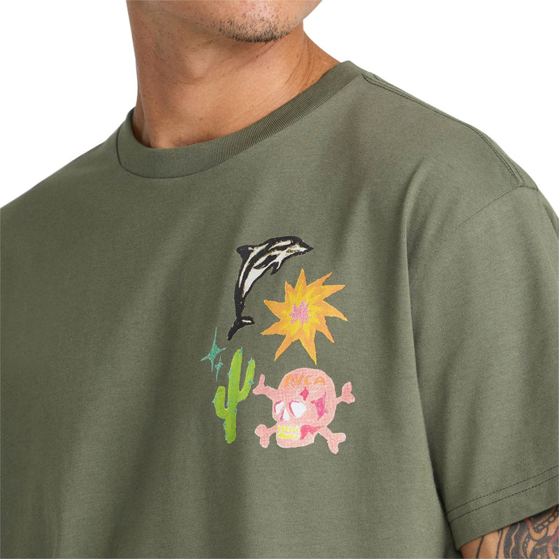 RVCA High On Life T-Shirt - Olive