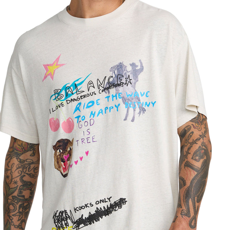 RVCA Ride The Wave Hemp T-Shirt - Ceramic