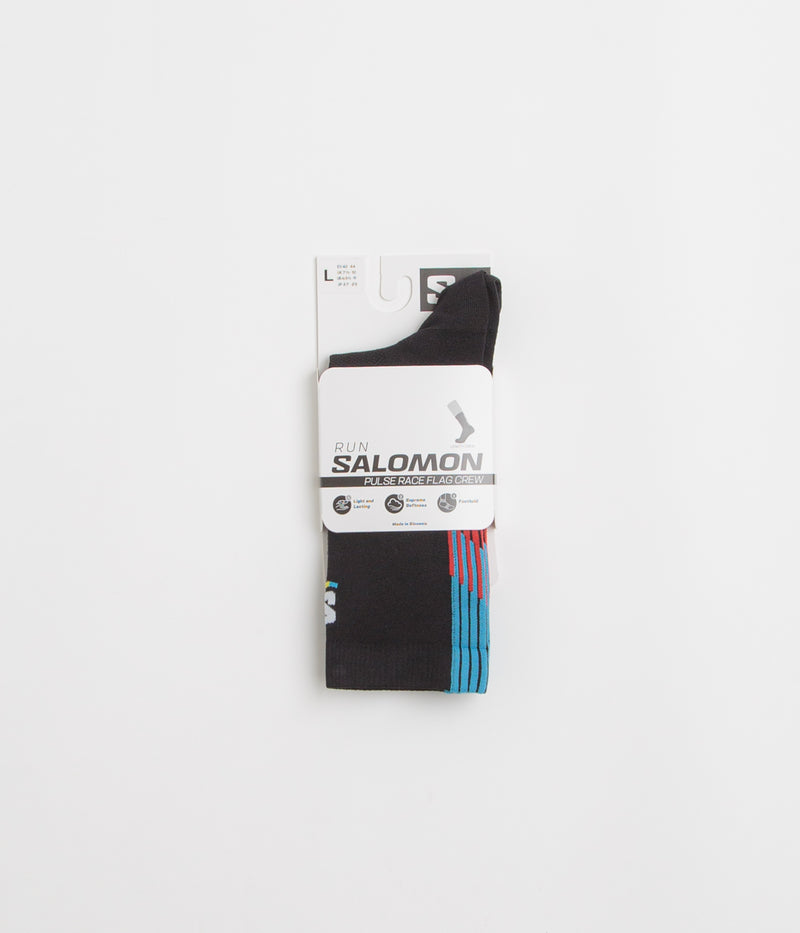 Salomon Pulse Race Flag Crew Socks in Black