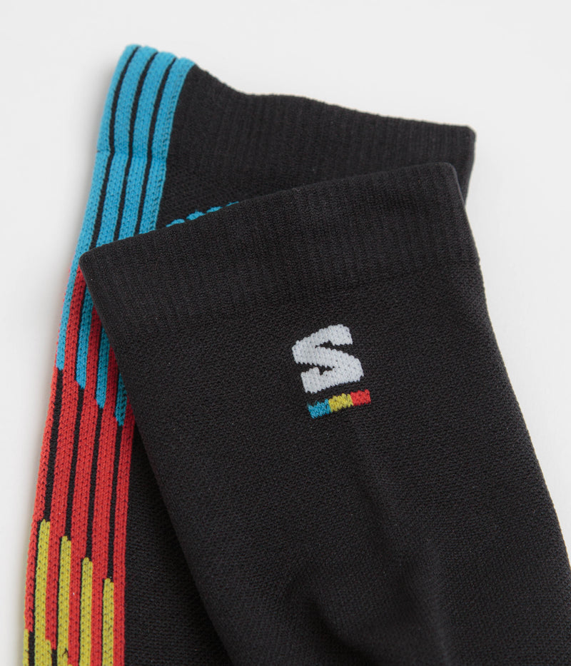 Salomon Pulse Race Flag Crew Socks in Black