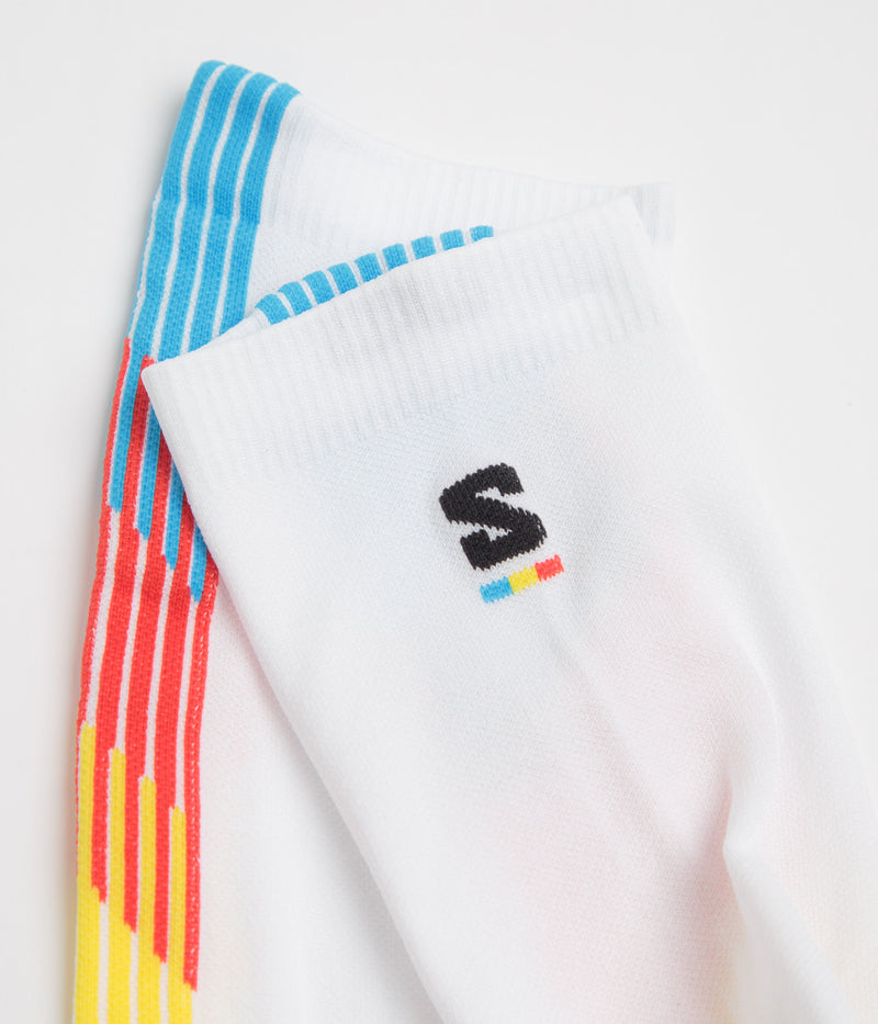Salomon Pulse Race Flag Crew Socks in White