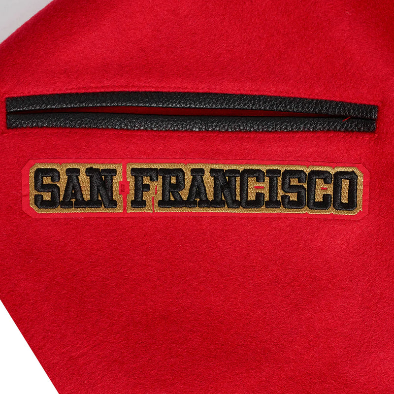 SAN FRANCISCO 49ERS AREA CODE M RIB WOOL VARSITY JACKET