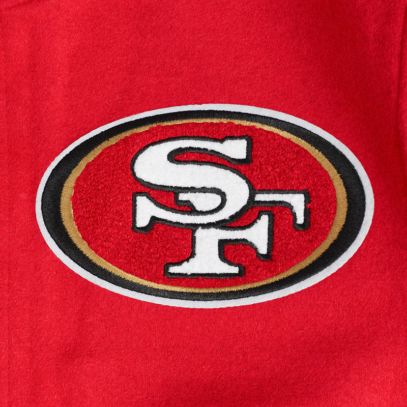 SAN FRANCISCO 49ERS AREA CODE M RIB WOOL VARSITY JACKET