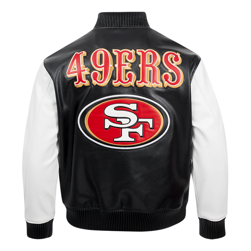 SAN FRANCISCO 49ERS CITY SIGNATURE M LEATHER VARSITY JACKET