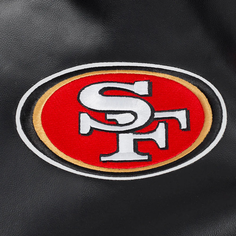 SAN FRANCISCO 49ERS CITY SIGNATURE M LEATHER VARSITY JACKET