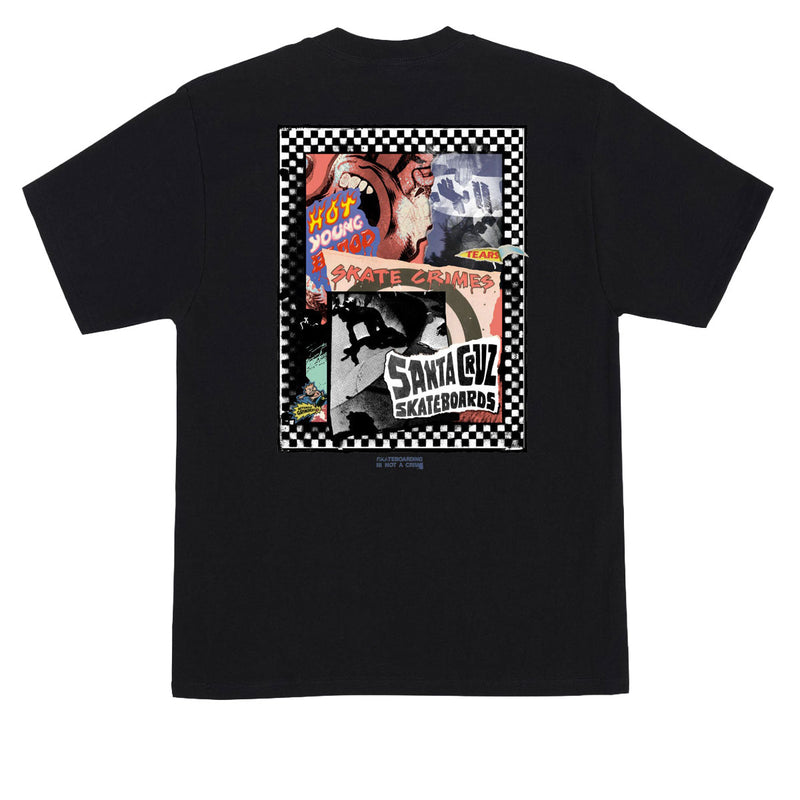 Santa Cruz Ad Collage T-Shirt - Black