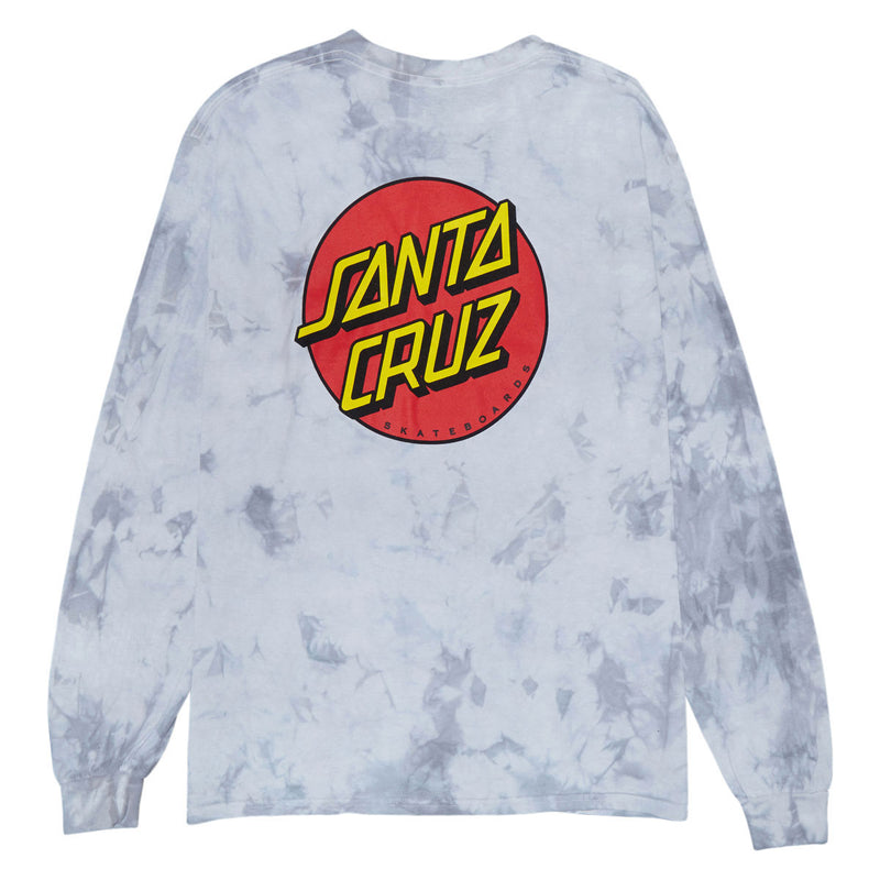 Santa Cruz Classic Dot Long Sleeve T-Shirt - Crystal Silver