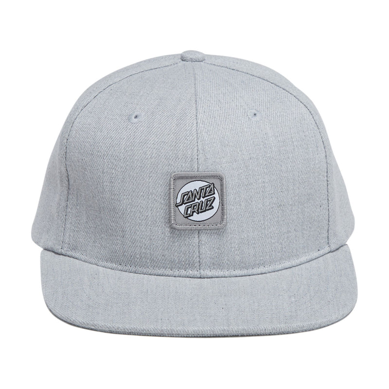 Santa Cruz Cruz Label Snapback Hat - Heather Grey/White/Silver