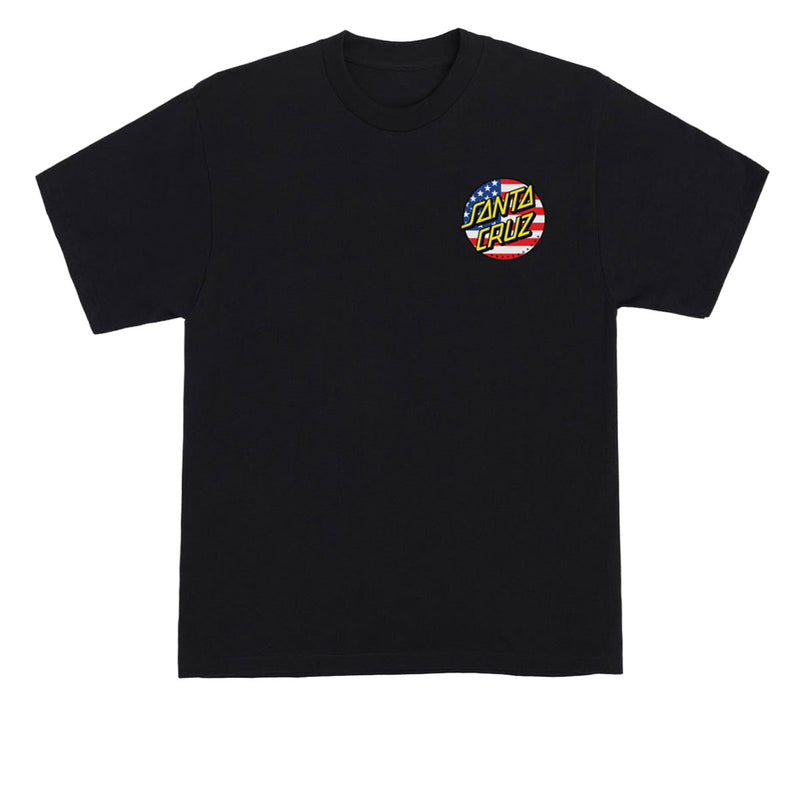 Santa Cruz July 4th Dot V2 T-Shirt - Black
