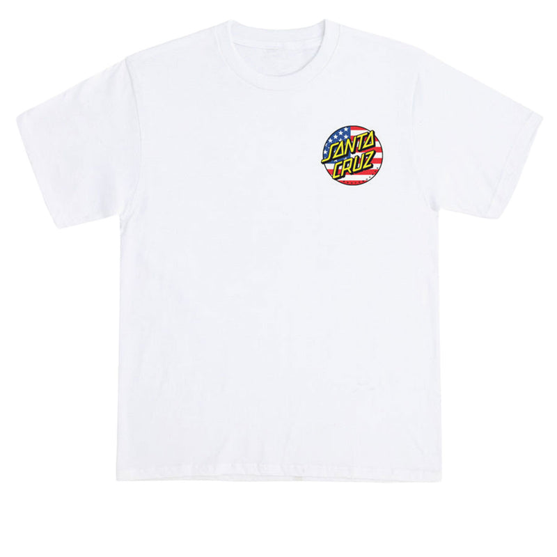 Santa Cruz July 4th Dot V2 T-Shirt - White