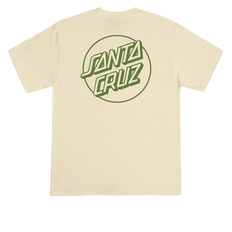 Santa Cruz Opus Dot T-Shirt - Cream/Green