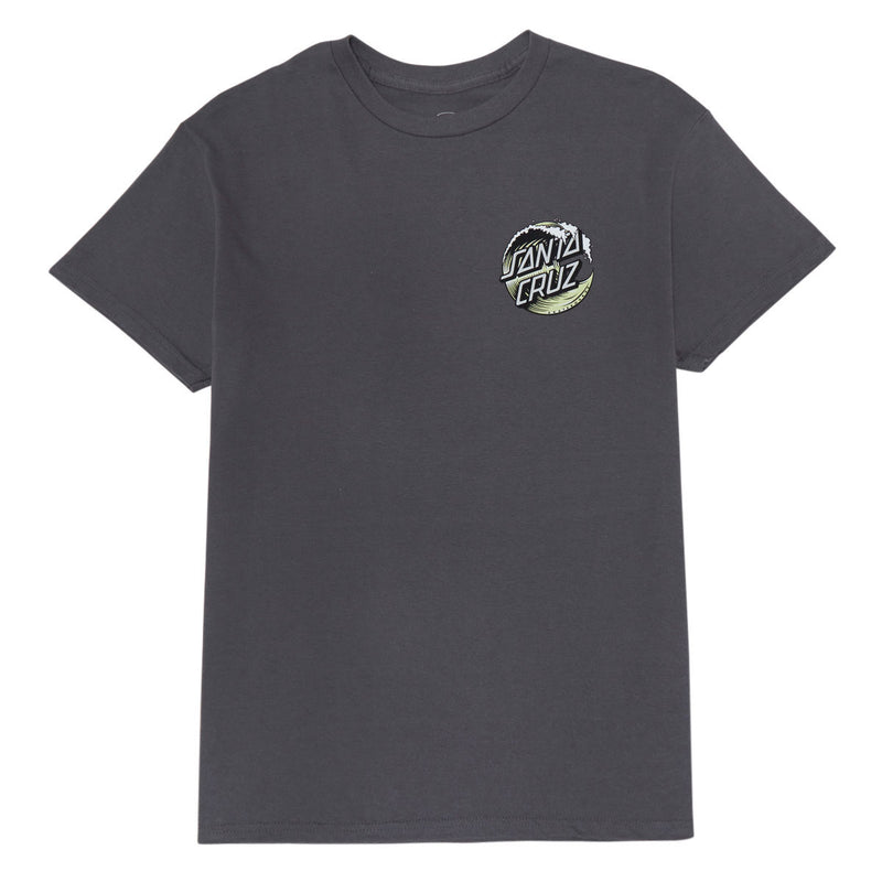 Santa Cruz Wave Dot T-Shirt - Charcoal/Pistachio