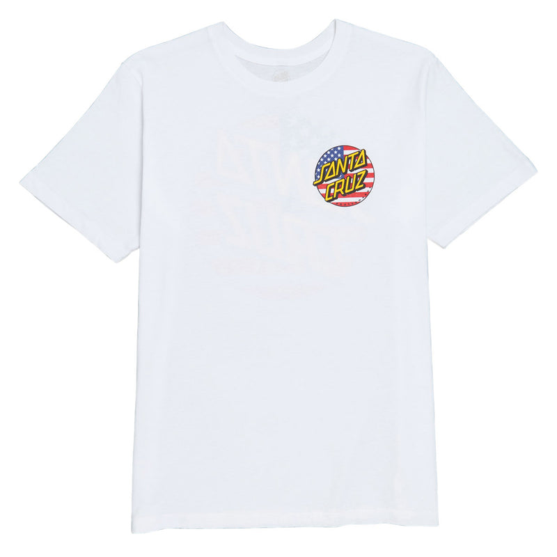 Santa Cruz Womens July 4th Dot V2 T-Shirt - White