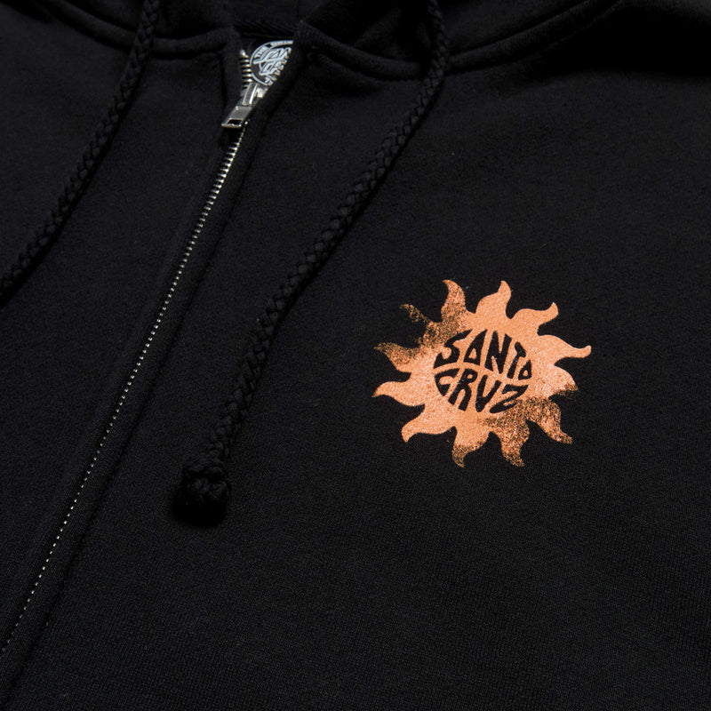 Santa Cruz Womens Sun Daze Zip Hoodie - Black