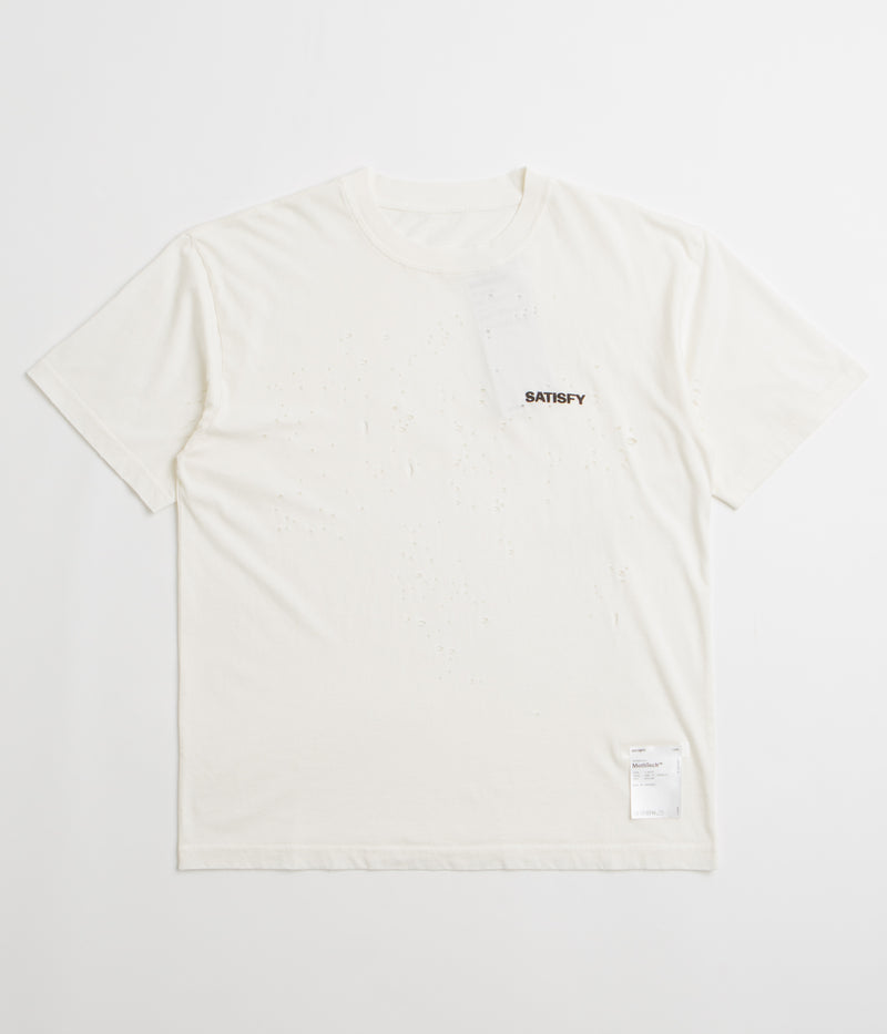 Satisfy MothTech T-Shirt in Off White and Black