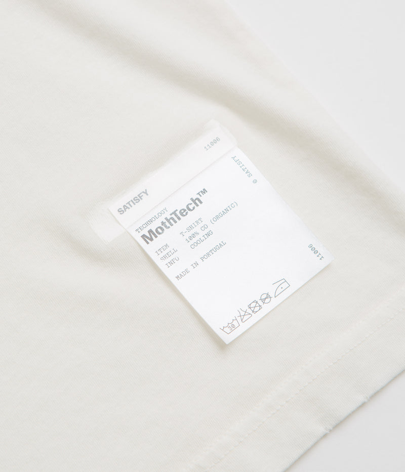Satisfy MothTech T-Shirt in Off White and Black