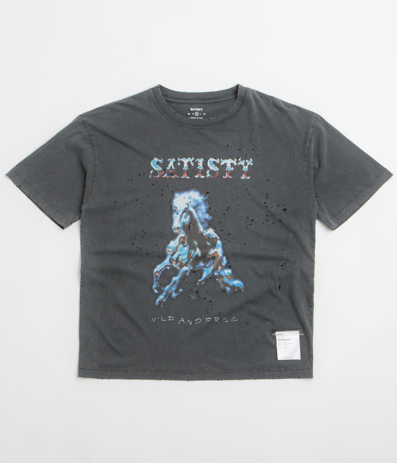 Satisfy MothTech Wild and Free T-Shirt in Aged Black