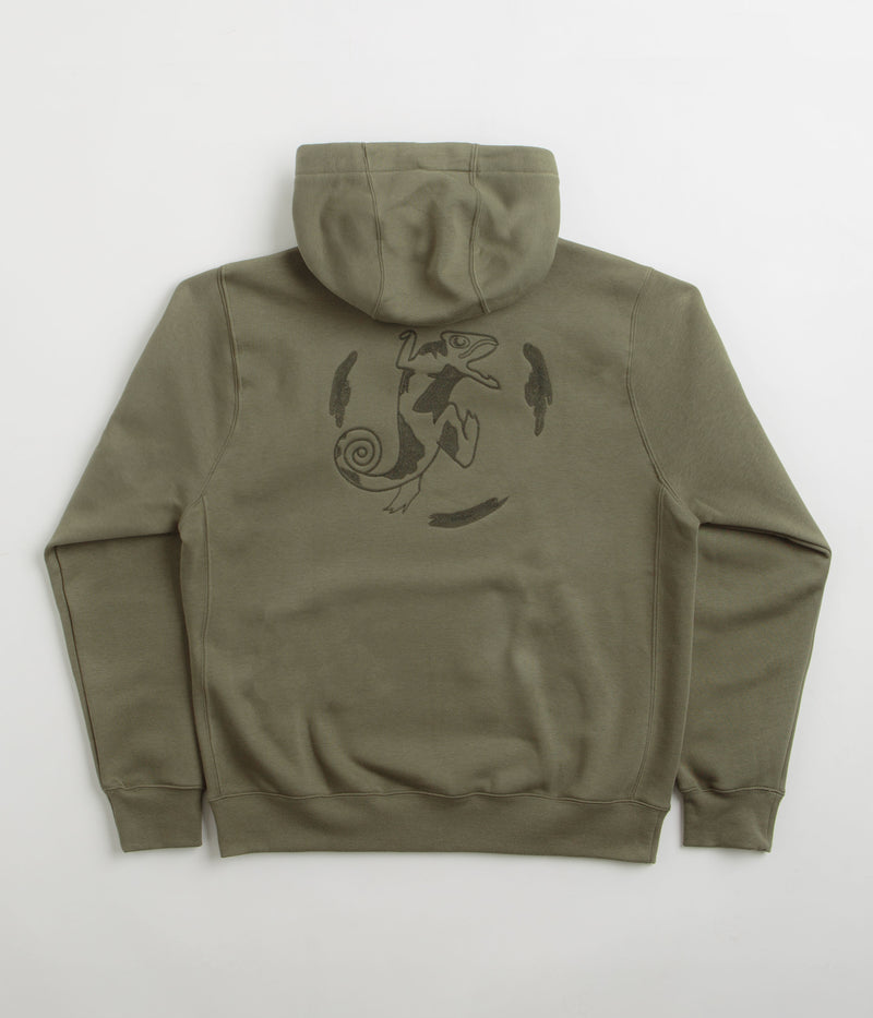Nike SB Agnostic Hoodie in Medium Olive and White