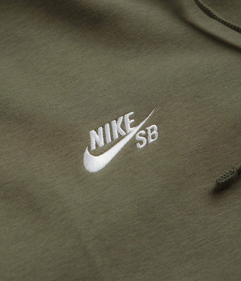 Nike SB Agnostic Hoodie in Medium Olive and White