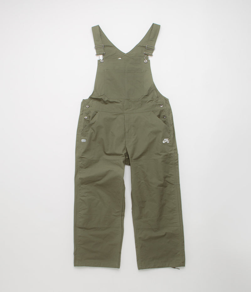 Nike SB Agnostic Overalls in Medium Olive and White