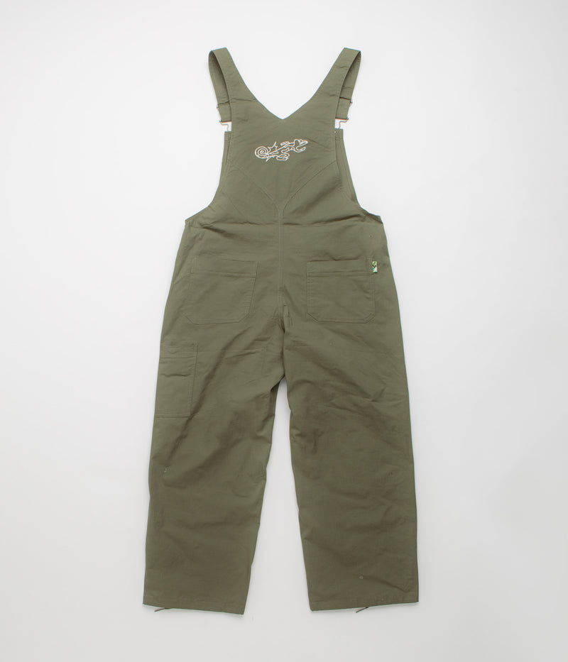 Nike SB Agnostic Overalls in Medium Olive and White