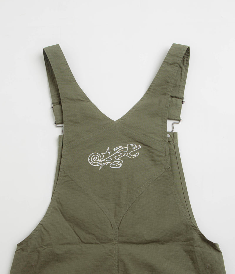Nike SB Agnostic Overalls in Medium Olive and White