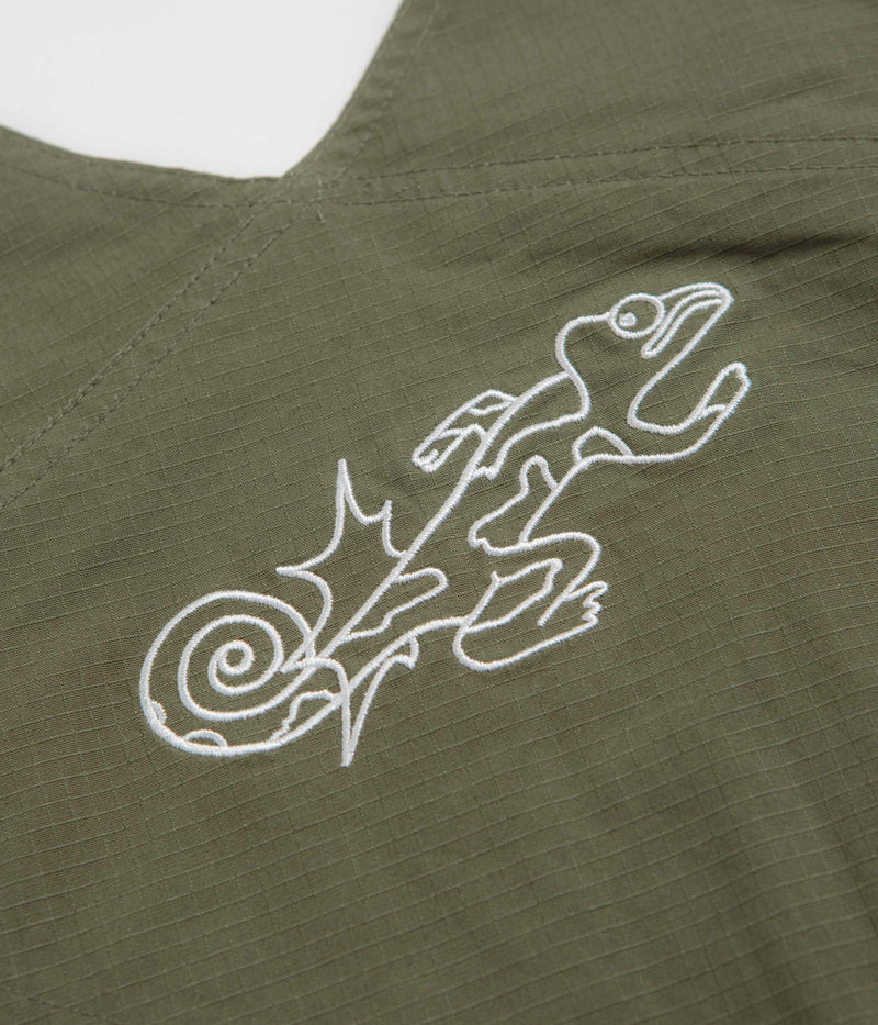 Nike SB Agnostic Overalls in Medium Olive and White