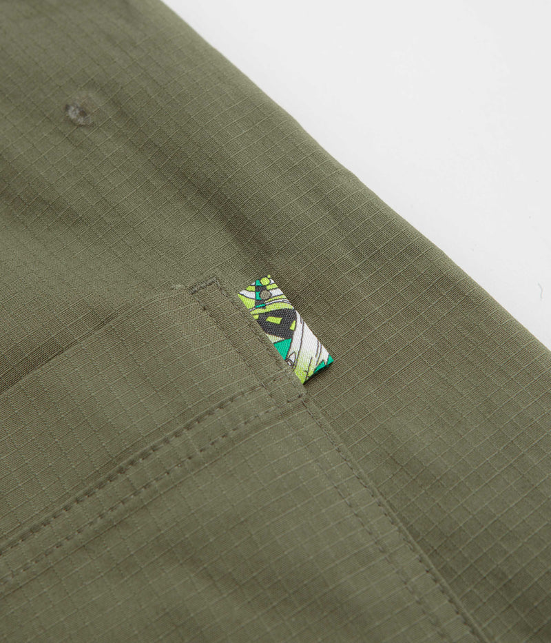 Nike SB Agnostic Overalls in Medium Olive and White
